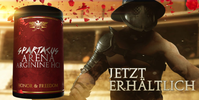BRACHIALES Design und mörderischer PUMP: Spartacus Arena Arginine HCL von Gods Rage BRACHIALES Design und mörderischer PUMP: Spartacus Arena Arginine HCL von Gods Rage