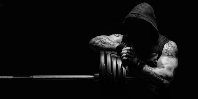 Brutal,Strong,Athletic,Men,Pumping,Up,Muscles,Workout,Bodybuilding,Concept