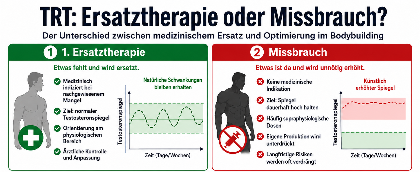 Der Unterschied zwischen TRT und Testosteronmissbrauch