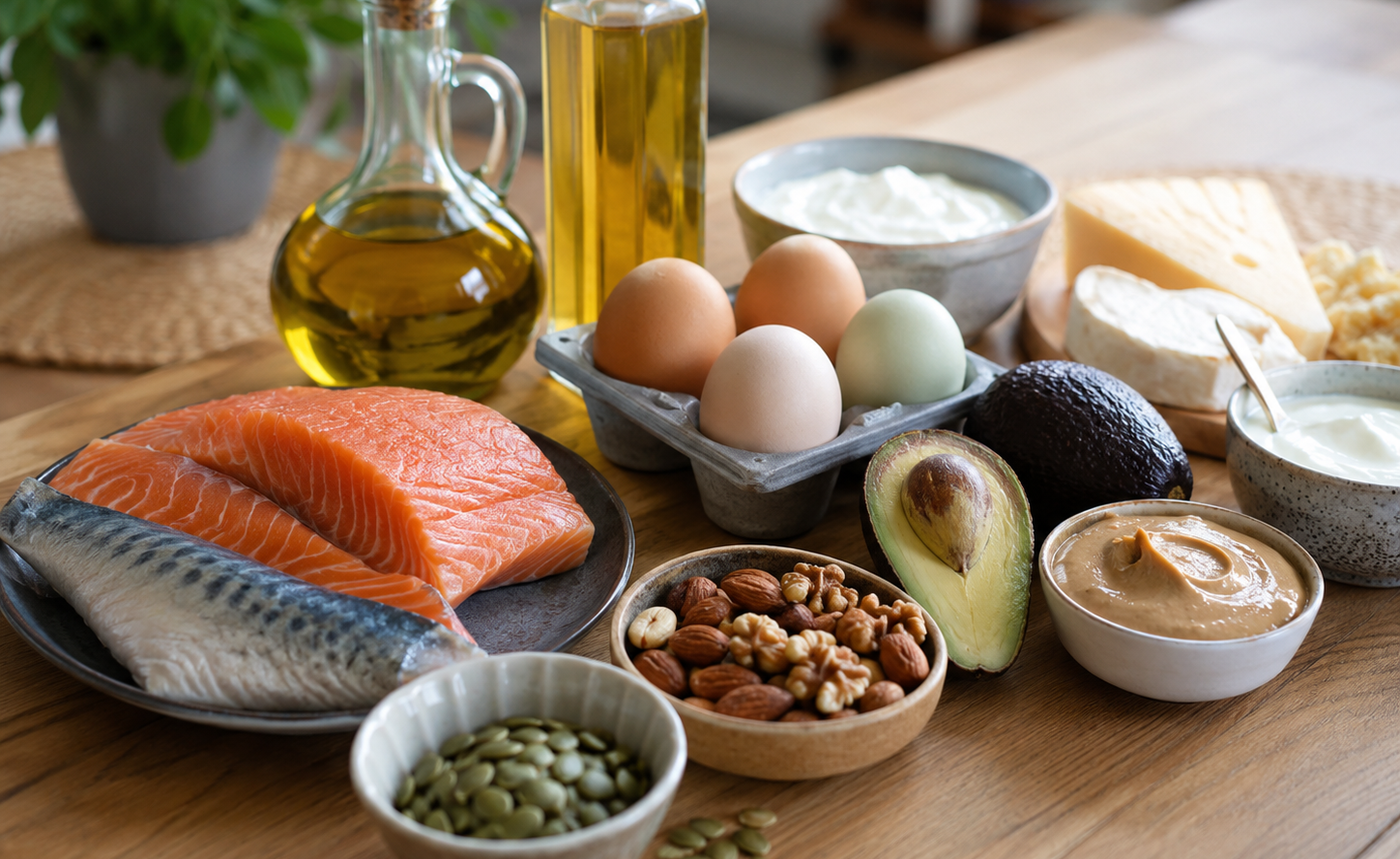 Fettreiche Lebensmittel passen auch ein eine Bodybuildingernährung
